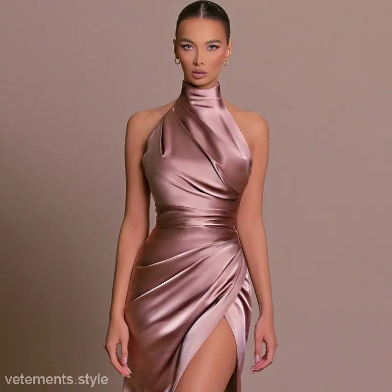 HALTER SPLIT BOTTOMING DRESS-VETEMENTS 