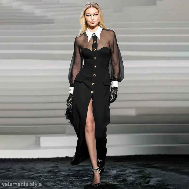 ELEGANT CATWALK CARDIGAN DRESS-VETEMENTS 