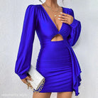 SEXY V NECK EVENING DRESS-VETEMENTS 