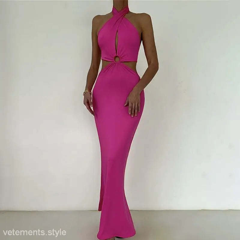 ELEGANT STRAP BACKLESS DRESS-VETEMENTS 