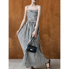 FRENCH STRIPED BANDEAU SLING DRESS-VETEMENTS 