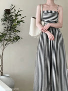 FRENCH STRIPED BANDEAU SLING DRESS-VETEMENTS 