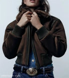 DOUBLE SIDED SHEARLING JACKET