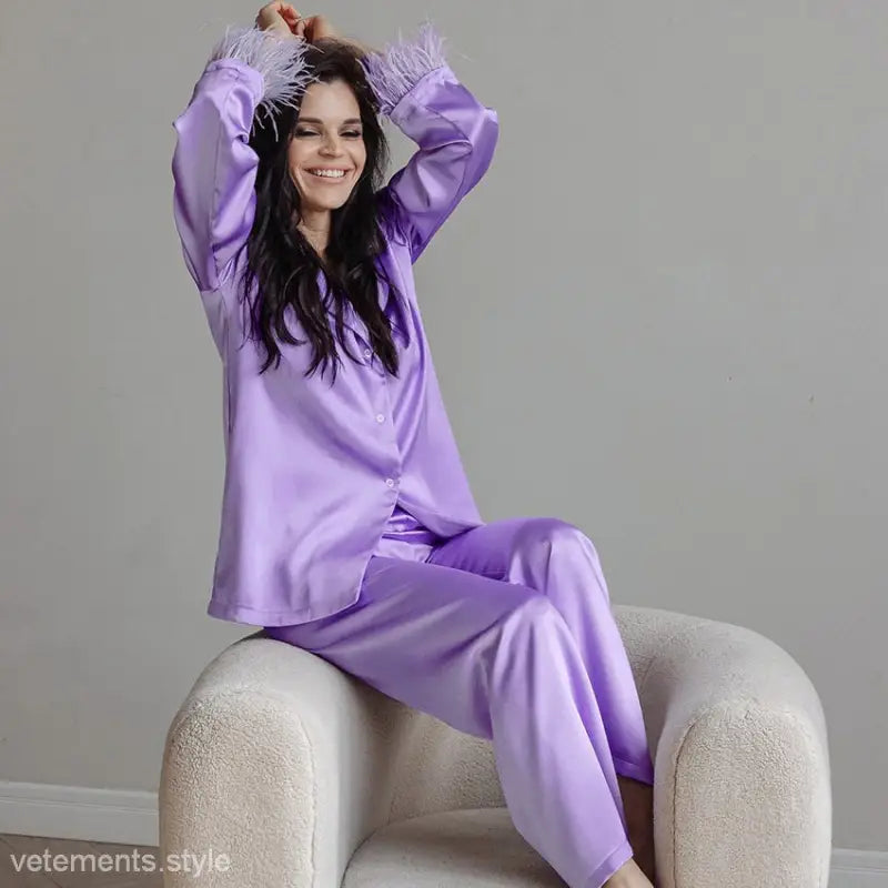 FEATHER PAJAMAS SUIT-VETEMENTS 