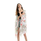 FLORAL CHIFFON BEACH COVER UP-VETEMENTS 