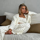 HEART PRINTING COTTON PAJAMAS SET-VETEMENTS 