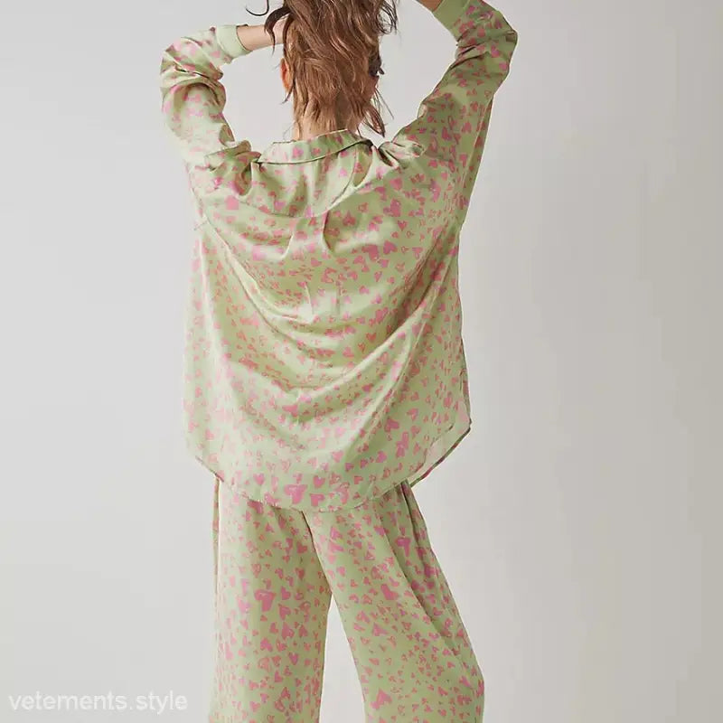 HEART PRINTING PAJAMAS SET-VETEMENTS 