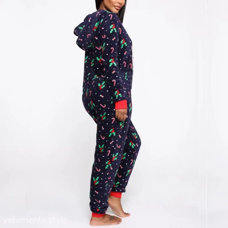 CHRISTMAS PLAID HOMEWEAR HOODED CASUAL PAJAMAS-VETEMENTS 