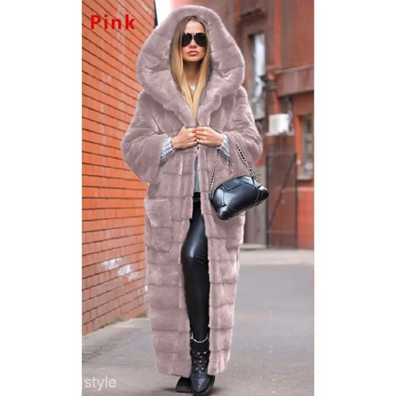 Faux Fur Coat Hooded Cotton Padded Coat-VETEMENTS 