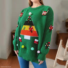 CHRISTMAS TREE JACQUARD THREE DIMENSIONAL DECORATION SWEATERS-VETEMENTS 