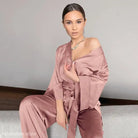 CASUAL SATIN PAJAMAS SET-VETEMENTS 