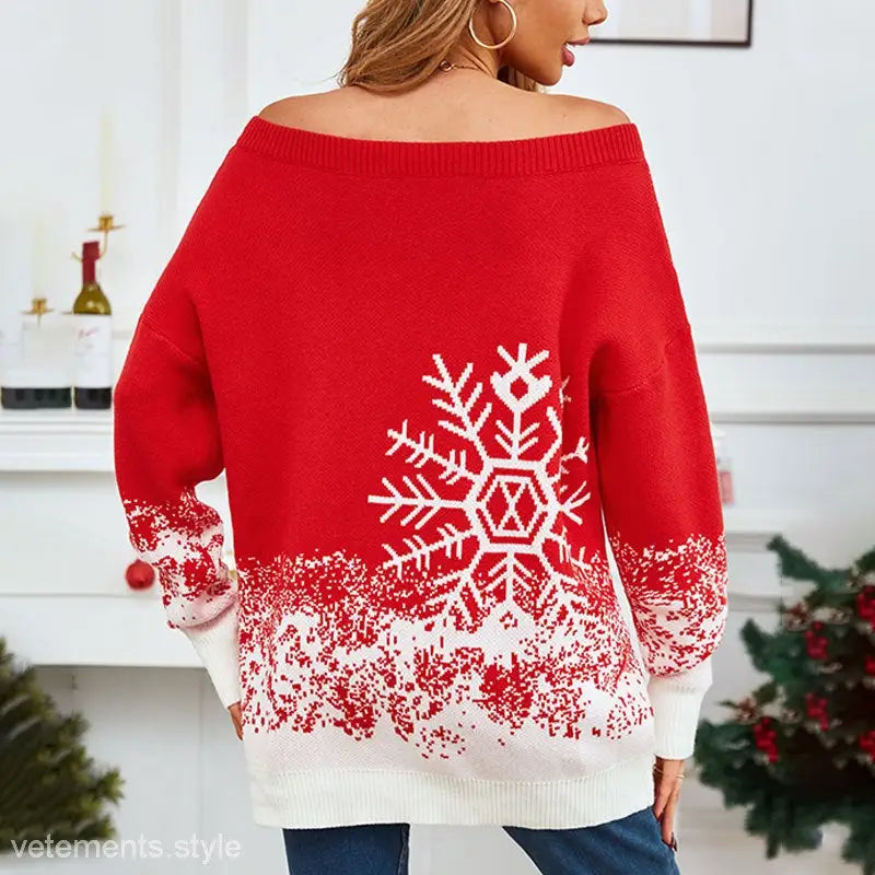 POPULAR SMALL SNOWFLAKE CHRISTMAS SWEATER-VETEMENTS 