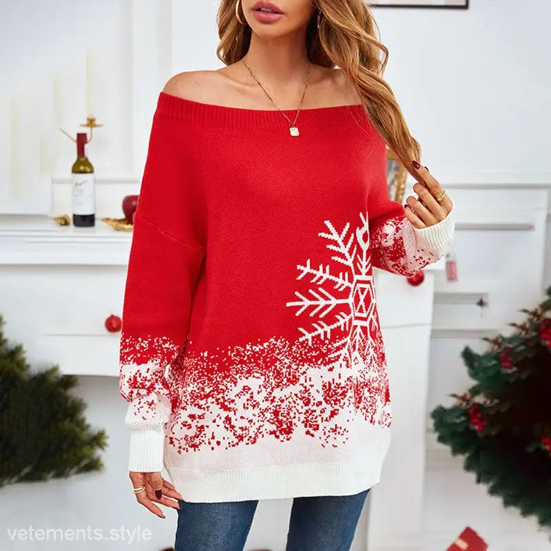 POPULAR SMALL SNOWFLAKE CHRISTMAS SWEATER-VETEMENTS 