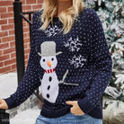 CHRISTMAS SNOWMAN JACQUARD ROUND NECK PULLOVER SWEATER-VETEMENTS 