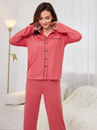 RED CARDIGAN HOMEWEAR SUIT