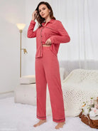 RED CARDIGAN HOMEWEAR SUIT