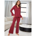 RED THREADED PAJAMAS