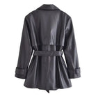 RETRO LAPELS LEATHER COAT-VETEMENTS 