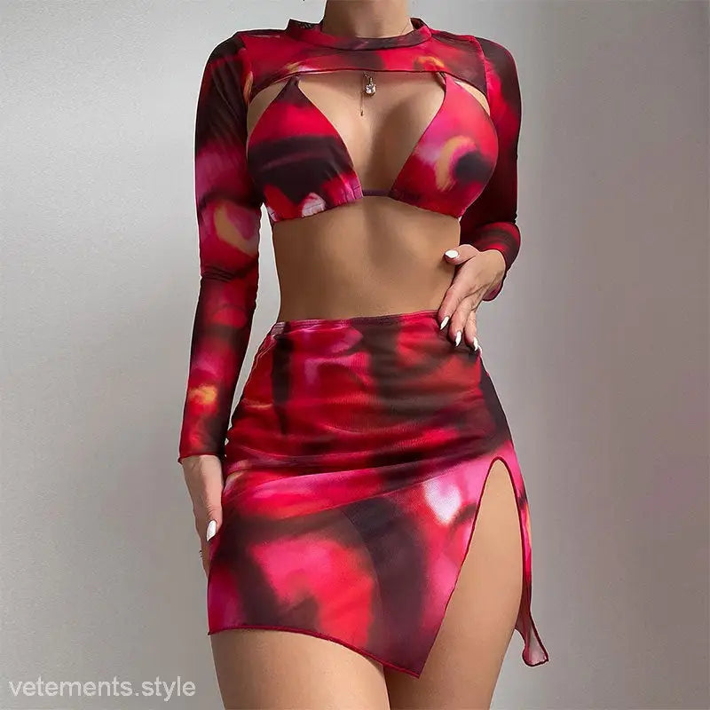 THREE PIECE SET SWIMSUIT-VETEMENTS 