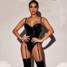 SEXY LEATHER SLING LINGERIE SET-VETEMENTS 