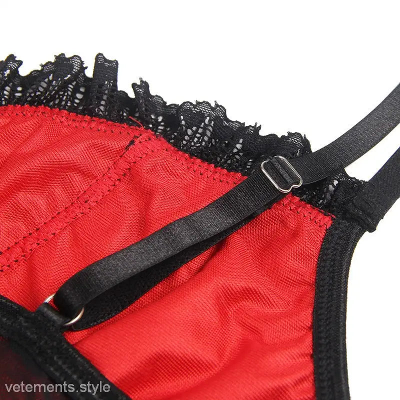 SEXY CHRISTMAS GARTER BELT SUIT LITTLE RED RIDING HOOD COSPLAY-VETEMENTS 