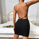 SEXY BACKLESS SHORT DRESS-VETEMENTS 