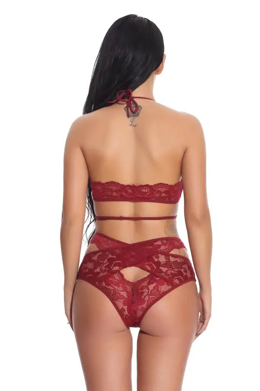 SEXY EMBROIDERED LACE LINGERIE-VETEMENTS 