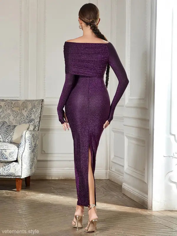 SEXY EVENING BACK SLIT DRESS-VETEMENTS 