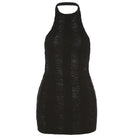 SEXY HALTER KNITTED SHEATH DRESS-VETEMENTS 