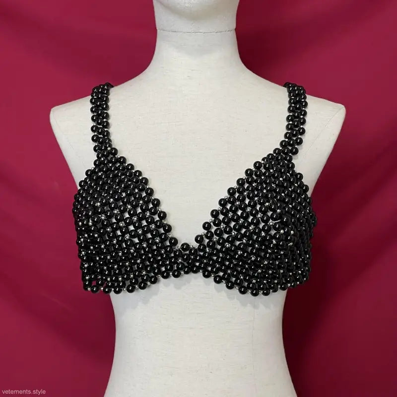 SEXY HANDMADE PEARL BRA-VETEMENTS 