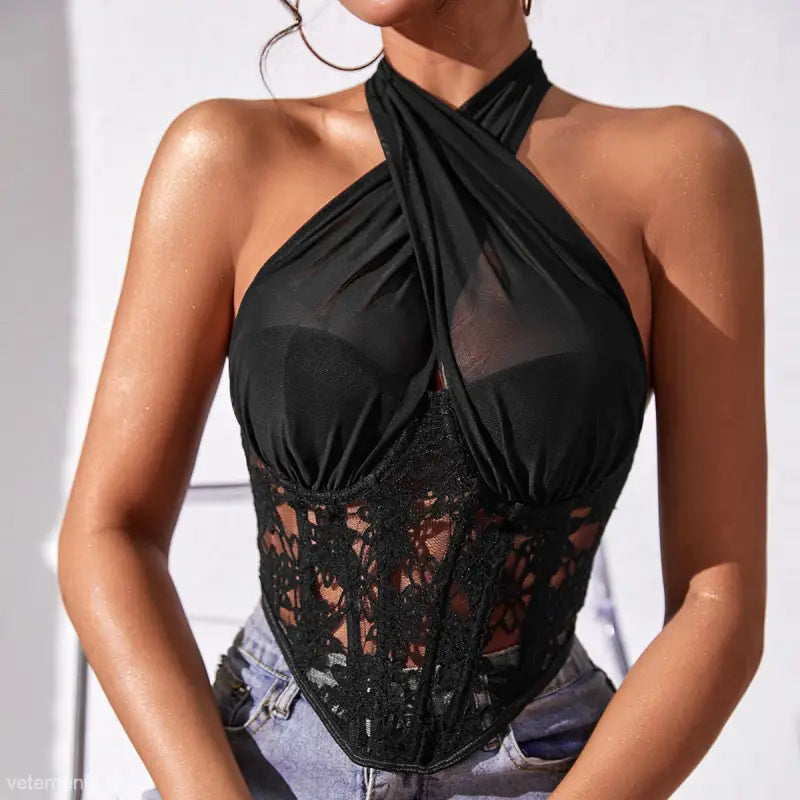 SEXY LACE MESH CORSET-VETEMENTS 