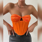 SEXY SHINY ORANGE CORSET-VETEMENTS 