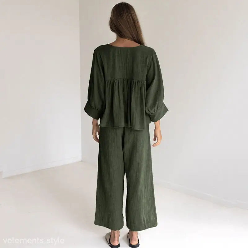 FRENCH NATURAL SATIN PAJAMAS-VETEMENTS 