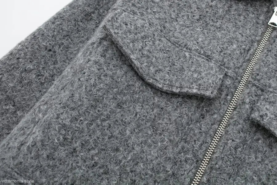 COLLAR SOFT TWEED JACKET-VETEMENTS 