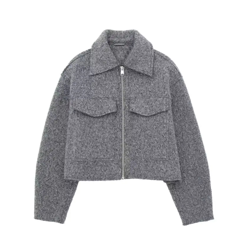 COLLAR SOFT TWEED JACKET-VETEMENTS 