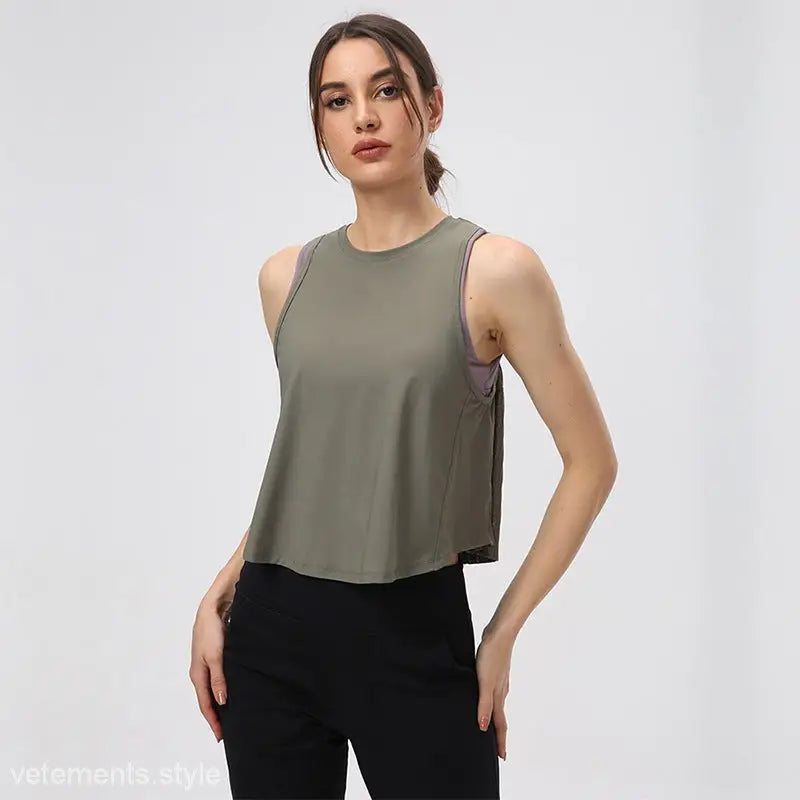 Half Waist Blouse for Yoga-VETEMENTS 