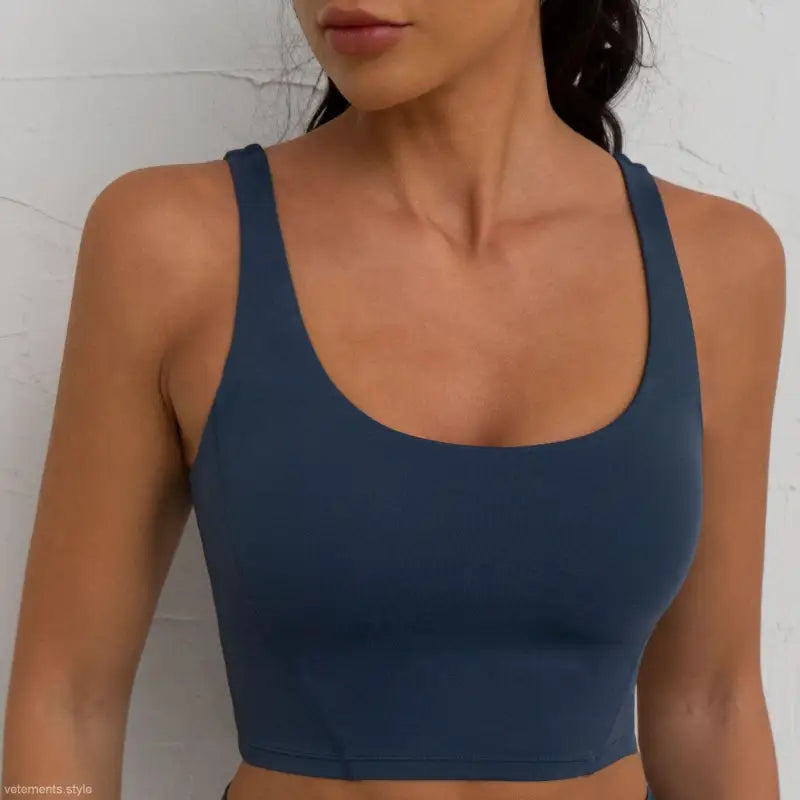 Elastic Backless Yoga Wear Bra Running Shockproof Quick Drying  Workout-VETEMENTS 