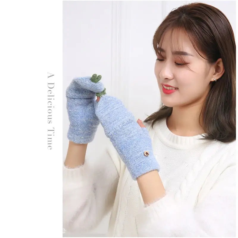 STYLISH HALF FINGER KNIT GLOVES-VETEMENTS 