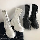 STYLISH LACE-UP PLATFORM BOOTS-VETEMENTS 