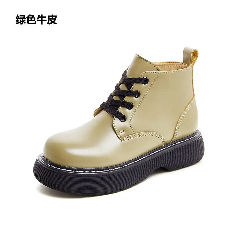 STYLISH THICK-SOLE LEATHER BOOTS-VETEMENTS 