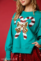 SWEET SEQU THICKENED ALL MATCHING TOP LONG SLEEVE CHRISTMAS SWEATER