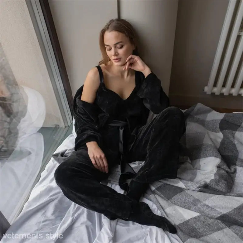 KNITTED WINTER PAJAMAS SET