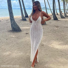 White Crochet Sexy  Bodycon Dress for Summer and Beach Wear-VETEMENTS 