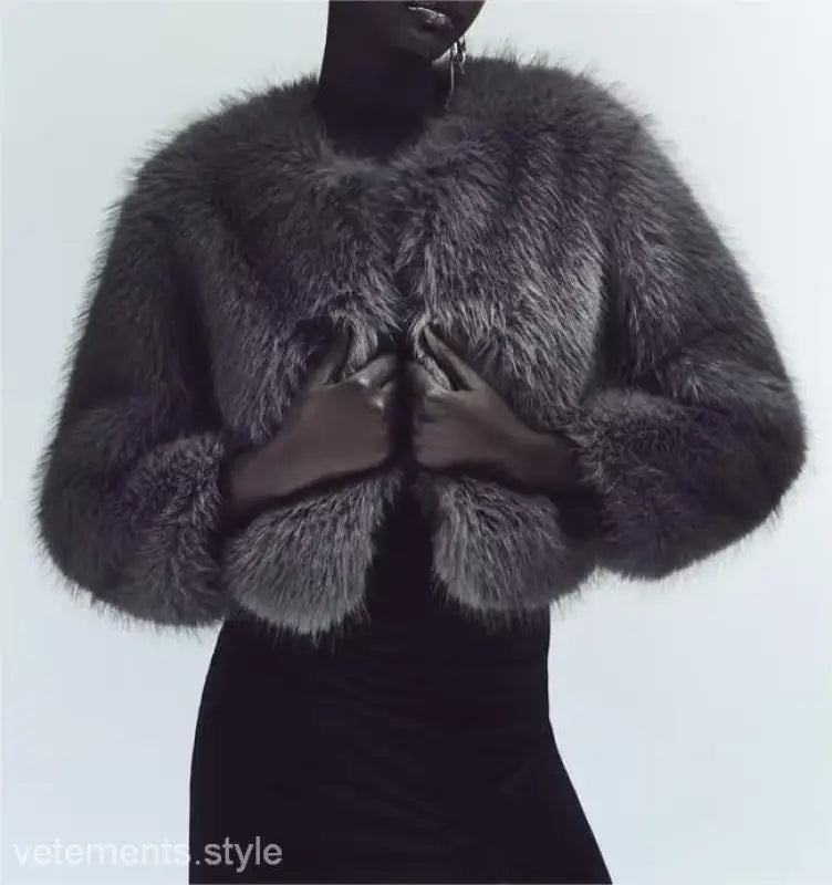 SOCIALITE FUR EFFECT JACKET