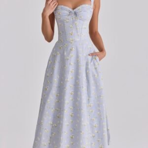 Elegant Baby Blue Corset  Dress