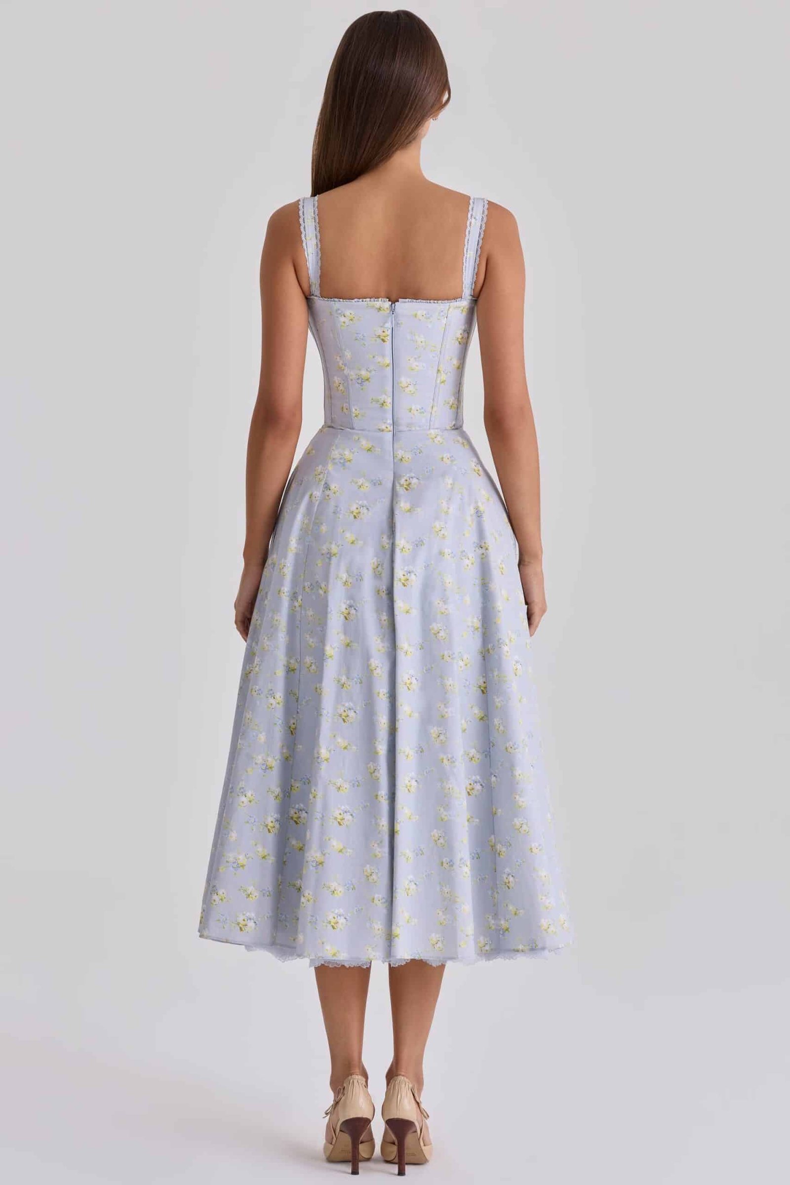 Elegant Baby Blue Corset Dress - Image 2