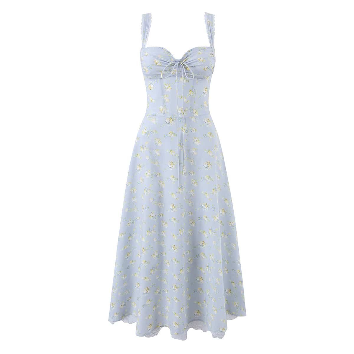 Elegant Baby Blue Corset Dress - Image 3