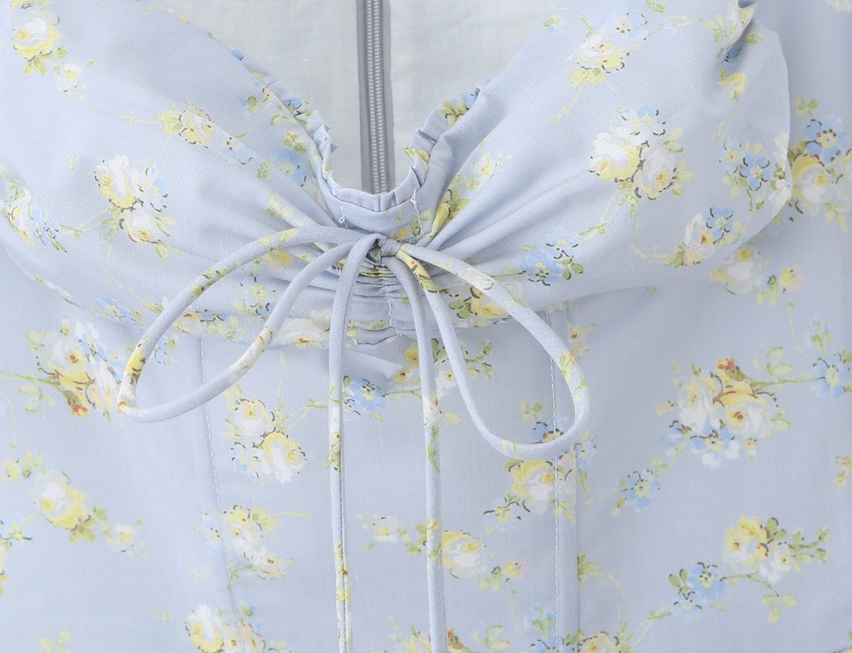 Elegant Baby Blue Corset Dress - Image 5