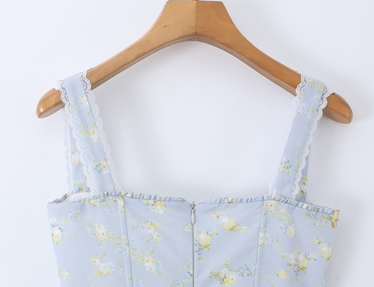 Elegant Baby Blue Corset Dress - Image 7