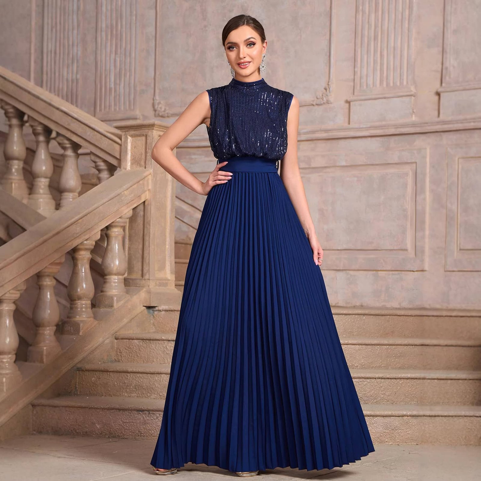 Backless High Waist Dress